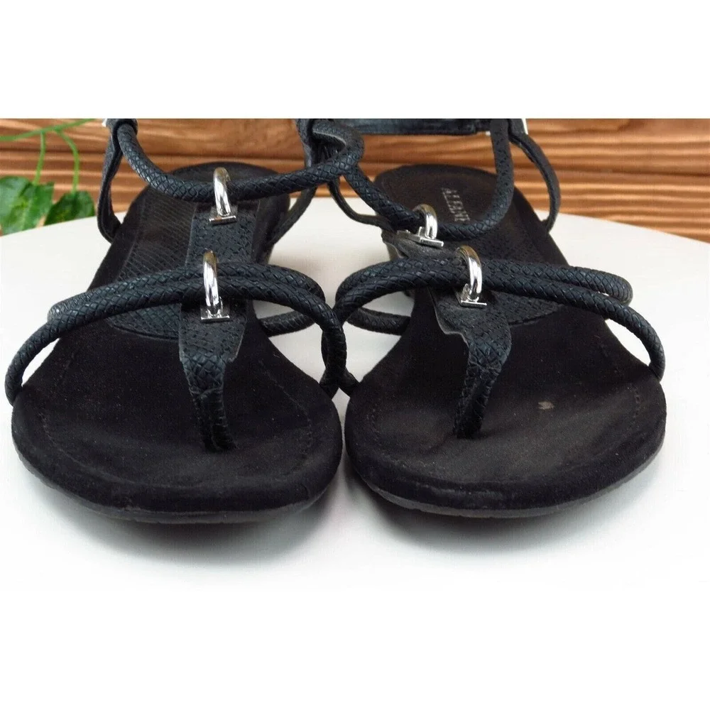 Alfani Size 6.5 M‎ Black Gladiator Synthetic Women Sandal Shoes